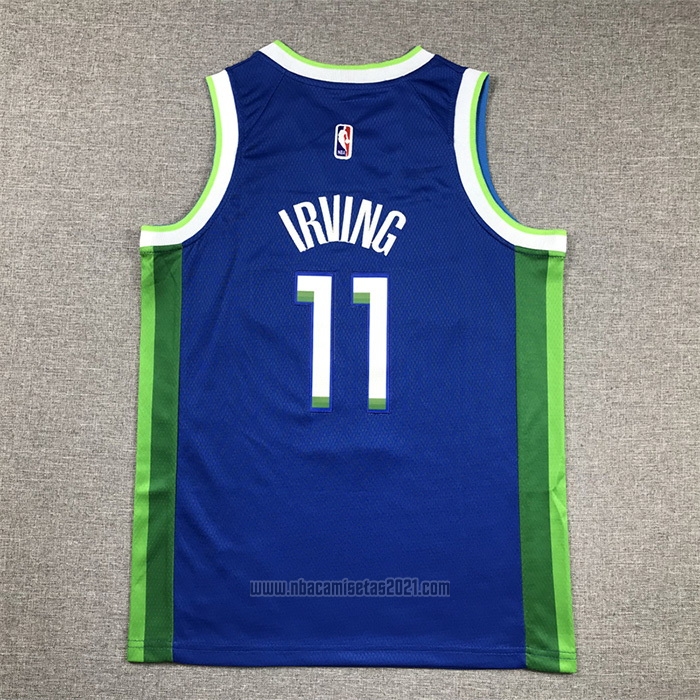 Camiseta Nino Dallas Mavericks Kyrie Irving #11 Ciudad 2022-23 Azul